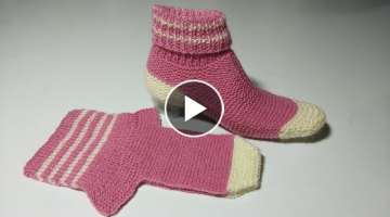 Women socks booties knitting pattern