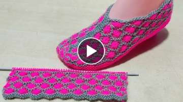 New design very easy ladies knitting booties