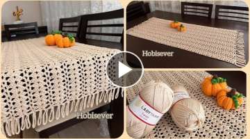 Easy Crochet Table Runner 