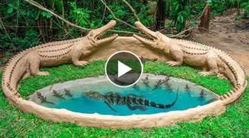 Build the Most Amazing Crocodile Pond For My Newborn Crocodile