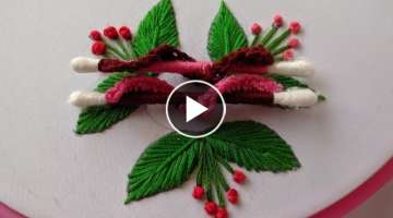 Amazing Hand Embroidery Flower design trick with cotton bud