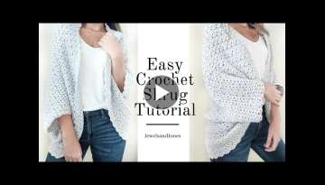 How to Crochet an Easy Shrug - Crochet Shrug Tutorial