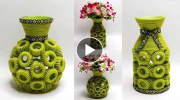  Plastic Bottle Caps Ideas Flower Vase