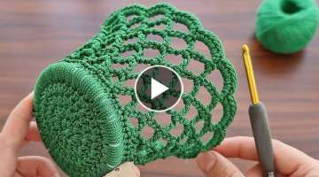  MUY BONİTO Super easy Very useful crochet decorative basket making.