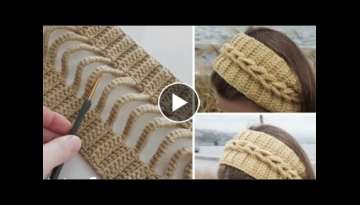 Very easy and fast crochet headband for knitting beginners