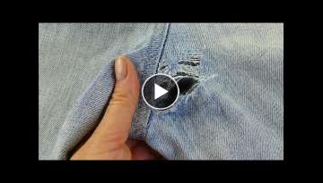 Amazing Repairing Jeans between the legs | Sewing tips How to fix a HOLE in jeans | Ways DIY & Cr...