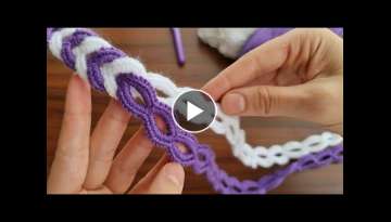 Super Easy Tunisian Crochet Hair Band Model 
