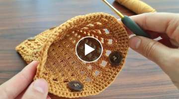  How to make a very useful crochet napkin holder 