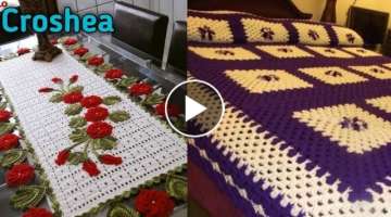 TOP class Croshea Handmade knitting Bedsheets & sofa Cover Designs