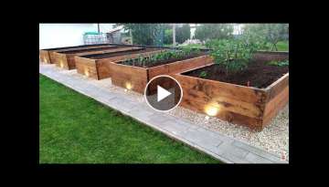 Beautiful DIY Raised Garden Bed Build - How to Build a RAISED BED ,Backyard Gardening