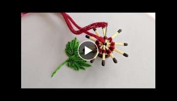 New Amazing Hand Embroidery flower design trick 