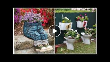 Beautiful garden decor from old furniture and things