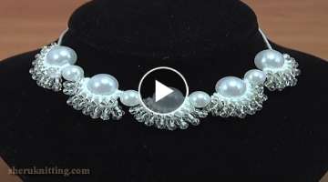 How to Make Crochet Necklace/ CROCHET WITH BEADS/ CROCHET JEWELRY